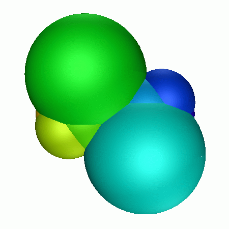 fundamental domain from inside hyperbolic space of group generated by element with trace 1.5+.5i
